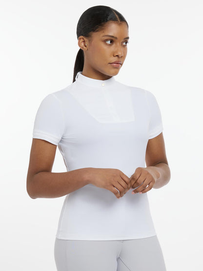 LeMieux Kurzarm Turniershirt Sophia Show Shirt Short Sleeve white