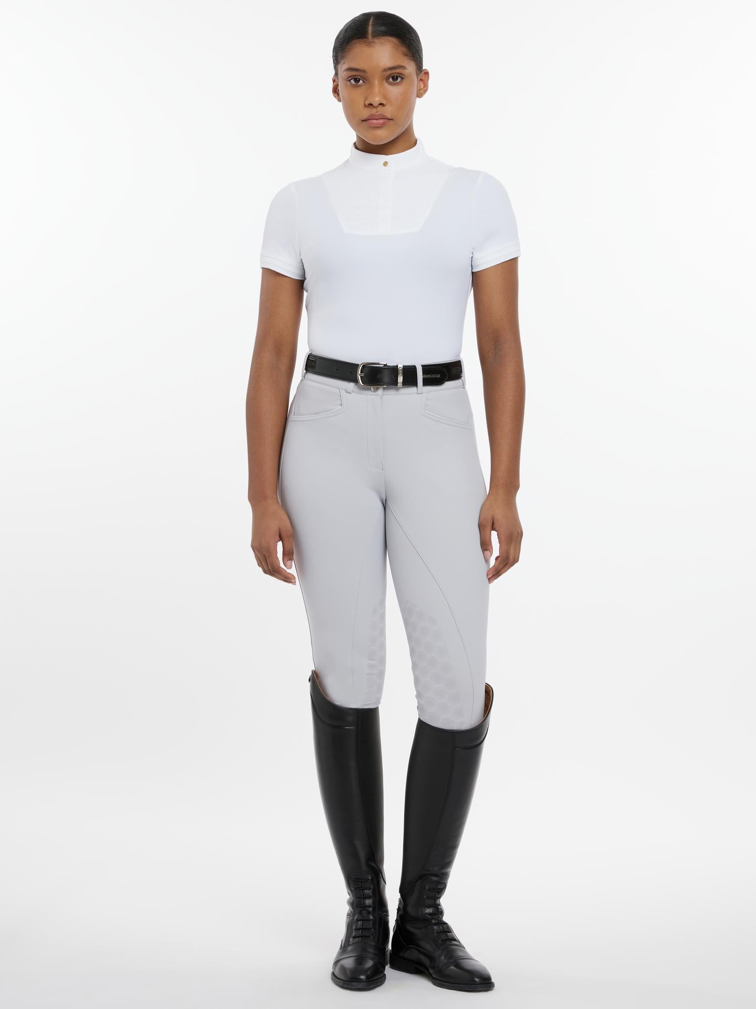 LeMieux Kurzarm Turniershirt Sophia Show Shirt Short Sleeve white