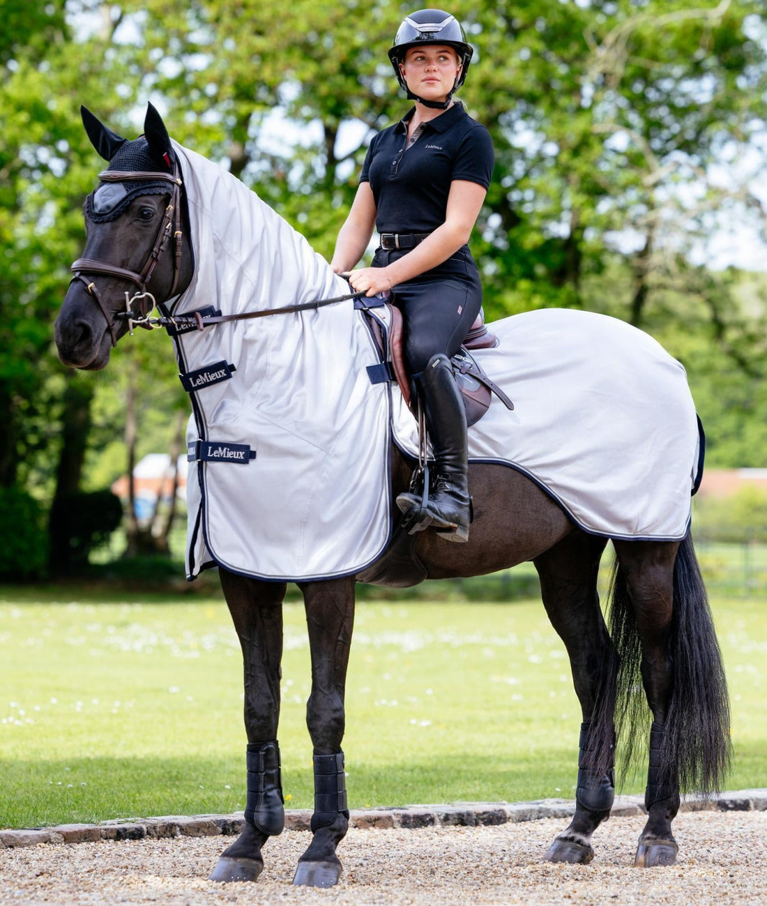 LeMieux Fliegen-Ausreitdecke Ride On Grau