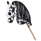 LeMieux Hobby Horse Dakota Appaloosa Steckenpferd mit zweifarbiger Mähne für Western, Dressur und Turniere – realistisches Steckenpferd mit abnehmbarer Holzstange und flauschigem Fell.