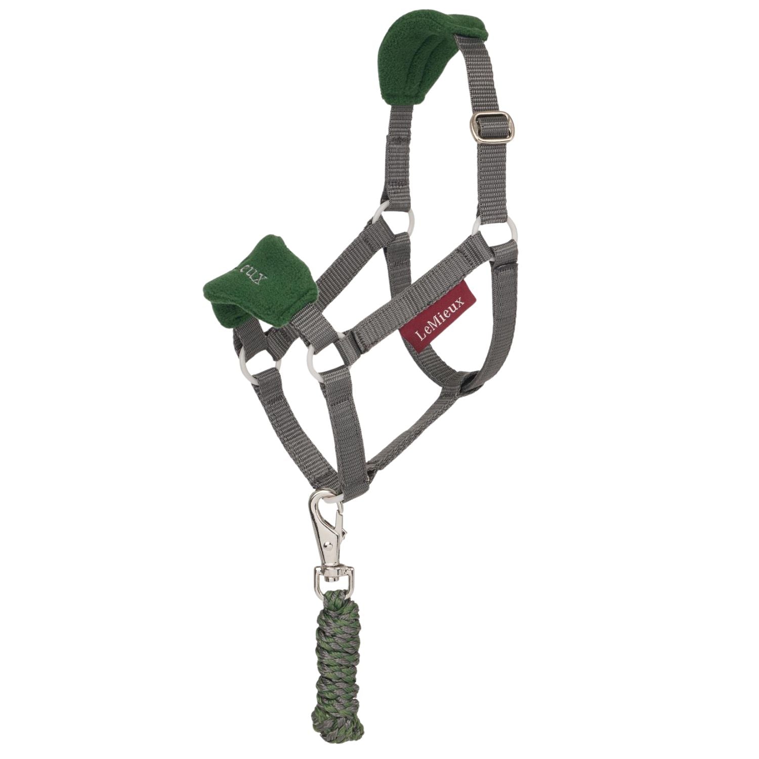 LeMieux Hobby Horse Halfter Vogue Hunter Green mit Führstrick – grünes Halfterset für Hobby Horse Zubehör von LeMieux.