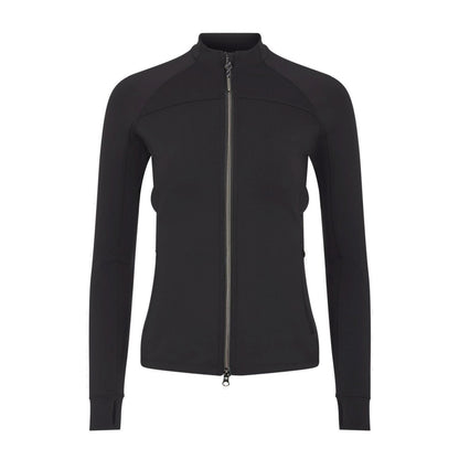 LeMieux Aspen Brushed Zip Through Jacket Black – leichte Damen Reitjacke mit weichem Innenfutter und figurbetonter Passform. Die schwarze lässt sich mit allen Kleidungsstücken der Kapsel-Kollektion Aspen von LeMieux kombinieren.Der Kleine Stehkragen ist funktionell und schützt vor Kälte. Die angeraute Innenseite ist warm.