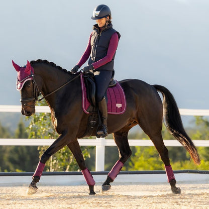 LeMieux Schabracke Loire Classic Satin Dressage Square Blackberry