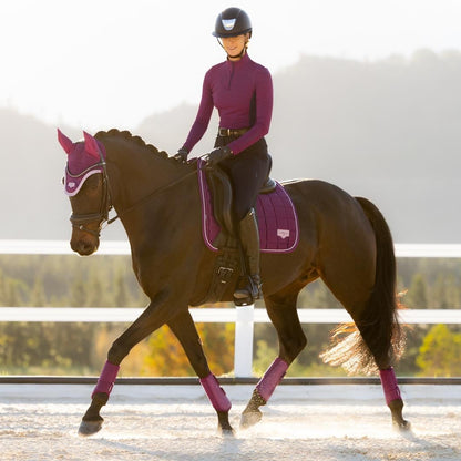 LeMieux Schabracke Loire Classic Satin Dressage Square Blackberry