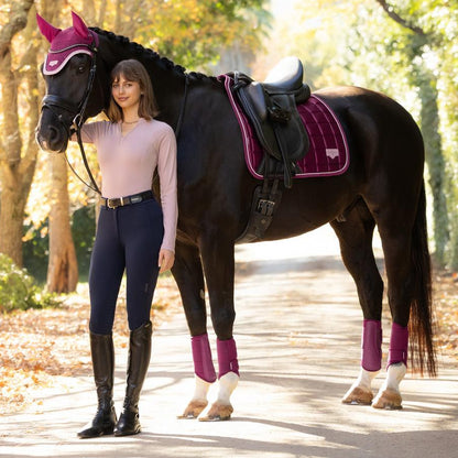 LeMieux Schabracke Loire Classic Satin Dressage Square Blackberry