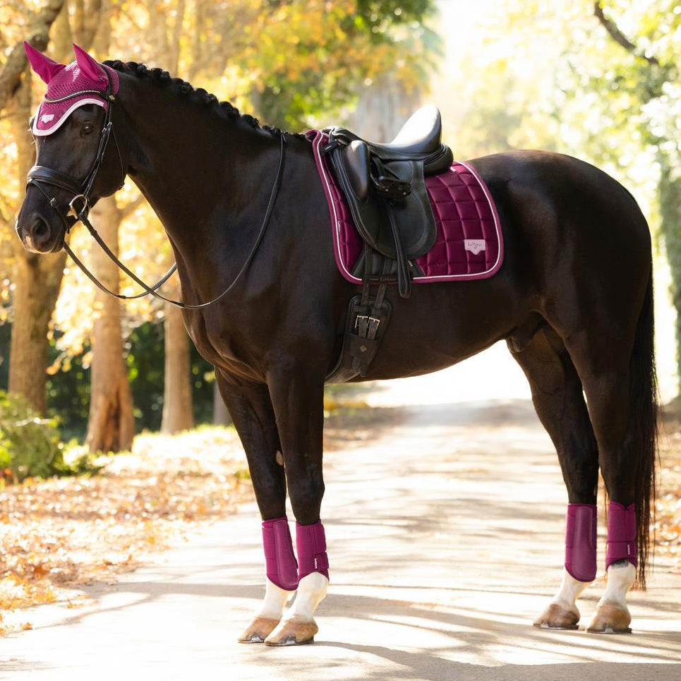 LeMieux Schabracke Loire Classic Satin Dressage Square Blackberry