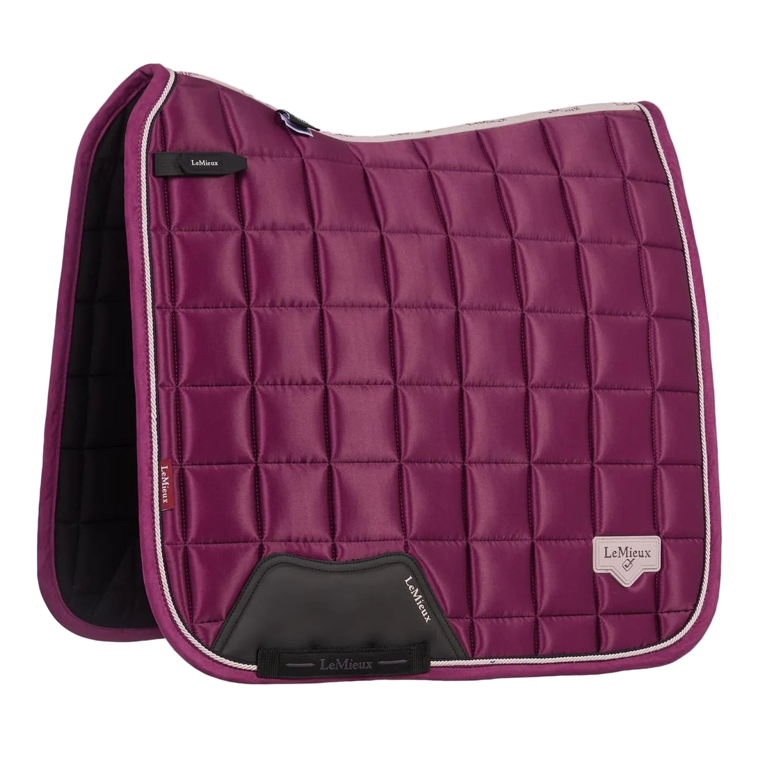 LeMieux Schabracke Loire Classic Satin Dressage Square Blackberry
