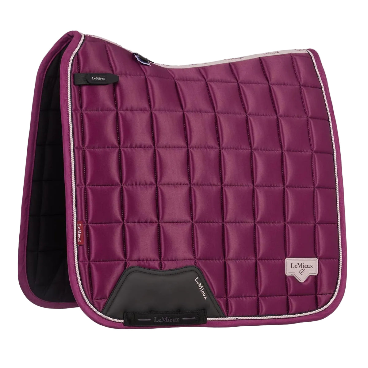 LeMieux Schabracke Loire Classic Satin Dressage Square Blackberry