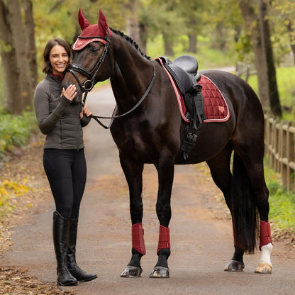 LeMieux Schabracke Loire Classic Satin Dressage Square Russet