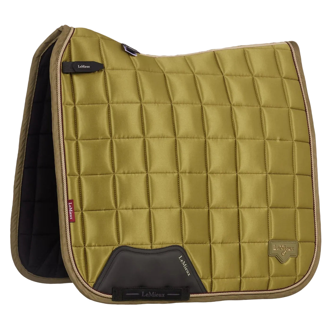 LeMieux Schabracke Loire Classic Satin Dressage Square Gooseberry