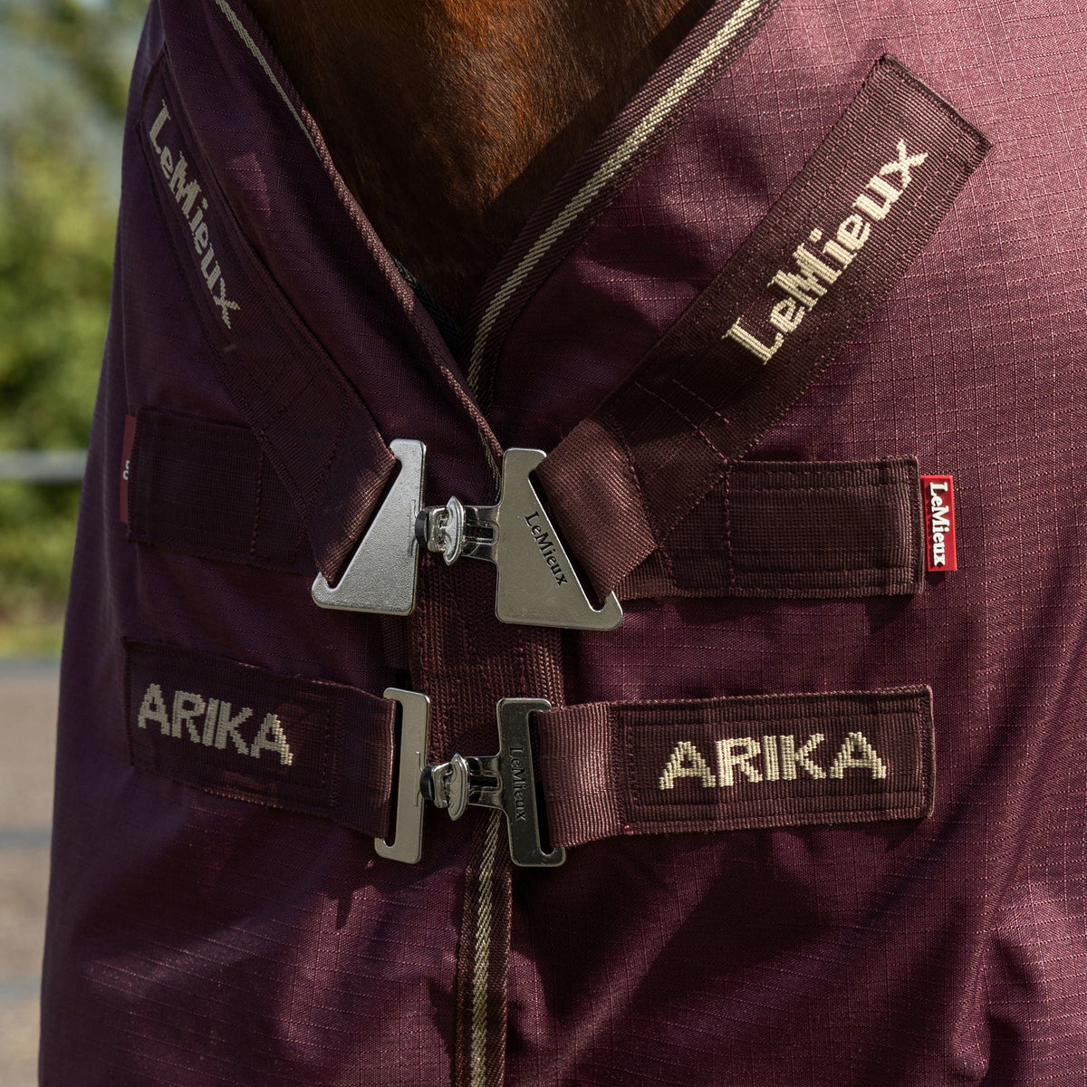 LeMieux Outdoordecke Arika Ripstop Turnout Rug mit Halsteil 0 g bramble