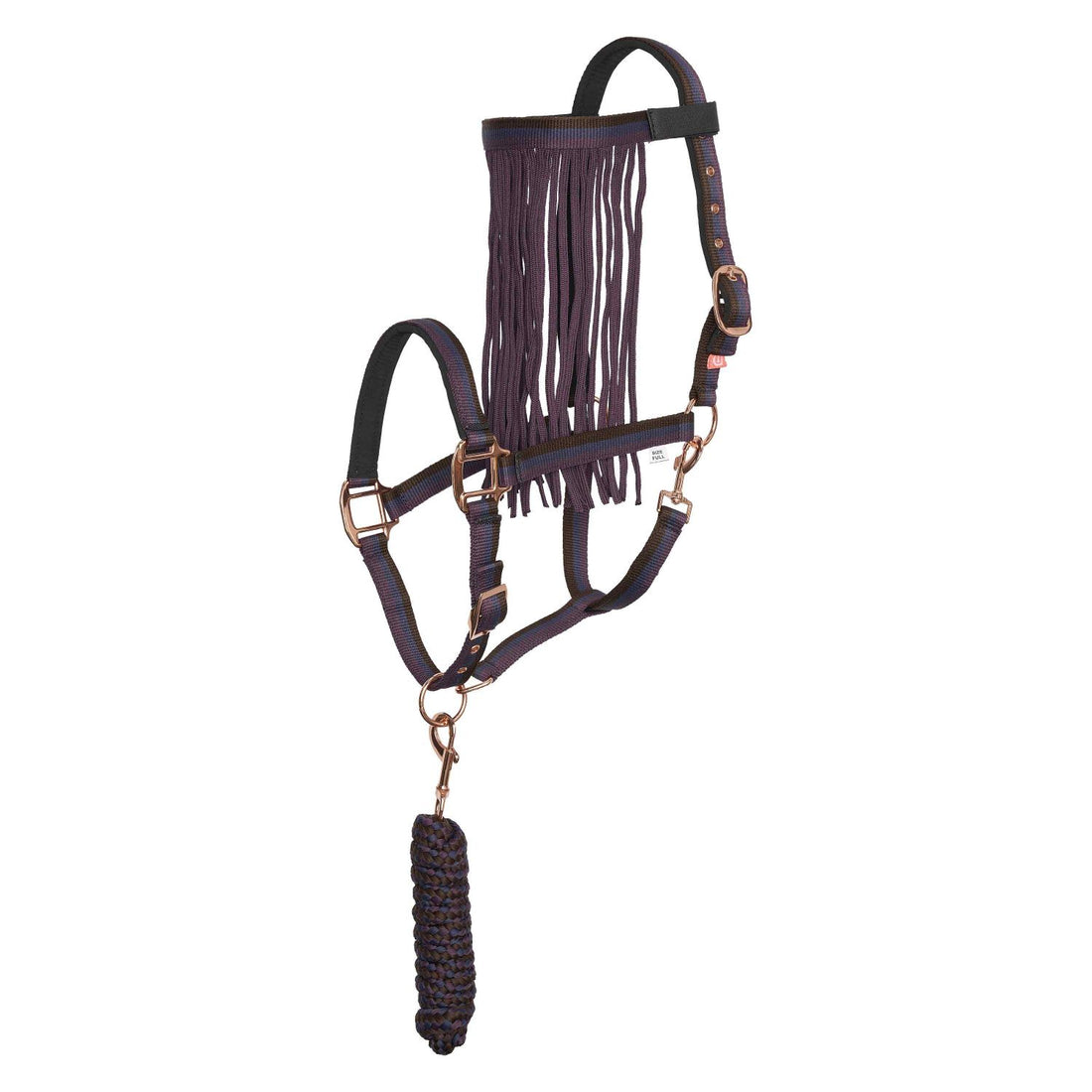 Imperial Riding Nylon Halter Set with Lead Rope and Fly Fringe IRH multi burgundy