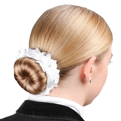SD Design Haargummi Diamond Rose Scrunchie weiß