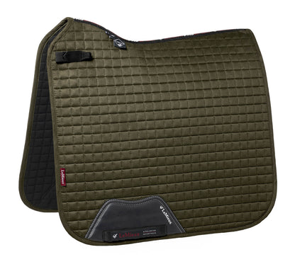 LeMieux Schabracke Luxury Suede Dressage Square oak green