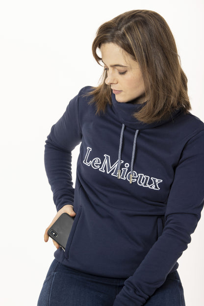 LeMieux Sweatshirt Highland Funnel Neck Hoodie navy