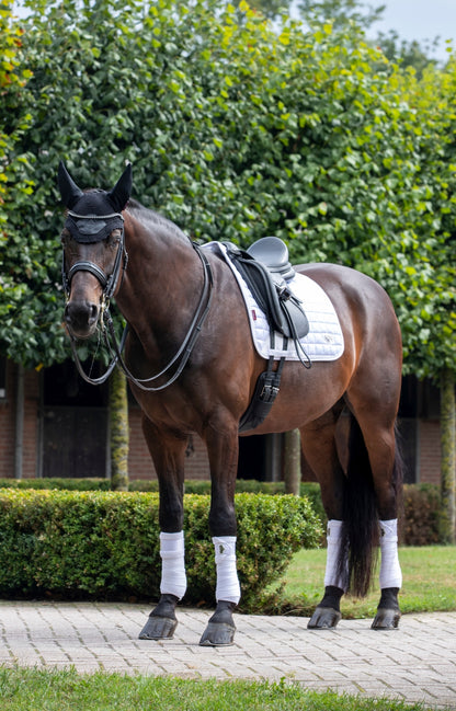 LeMieux saddle pad Loire Classic Satin Dressage Square white