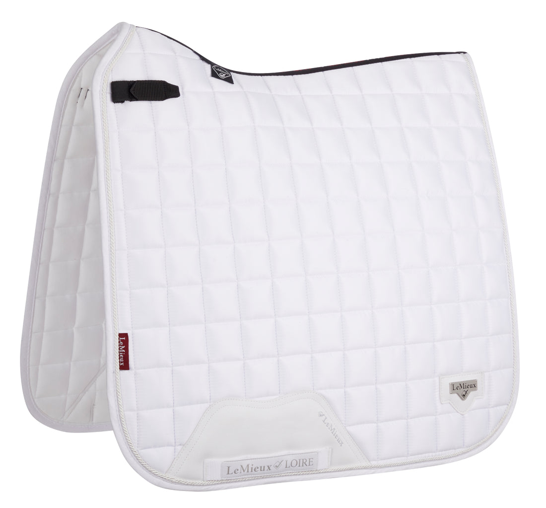 LeMieux Schabracke Loire Classic Satin Dressage Square white
