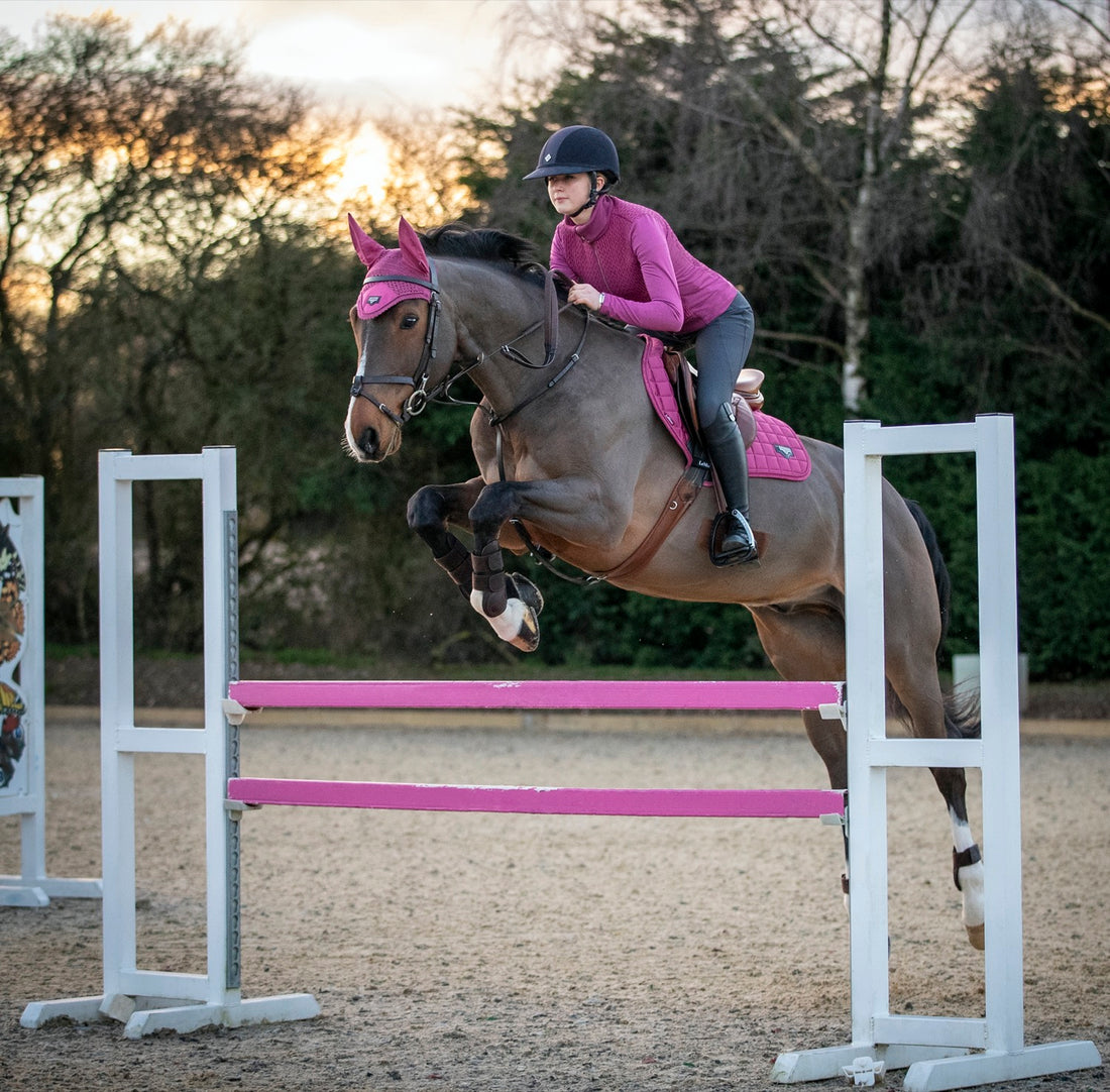 LeMieux saddle pad Loire Memory Satin Close Contact Square french rose