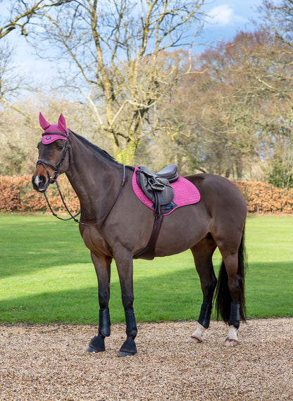 LeMieux saddle pad Luxury Suede Close Contact Square french rose
