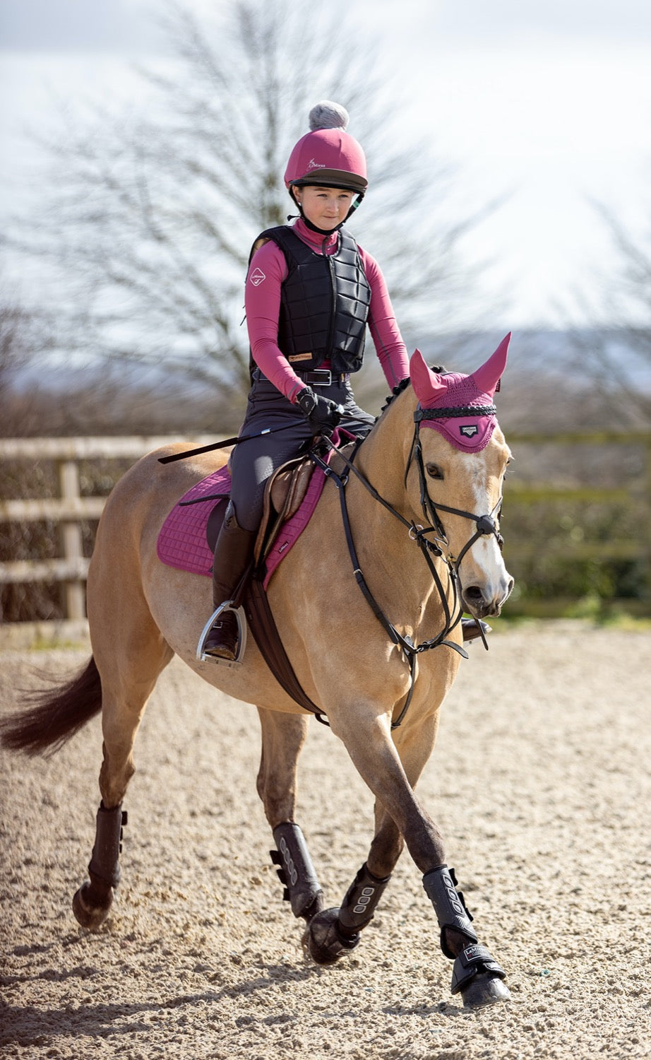 LeMieux saddle pad Luxury Suede Close Contact Square french rose