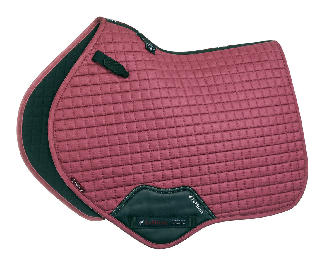 LeMieux saddle pad Luxury Suede Close Contact Square french rose