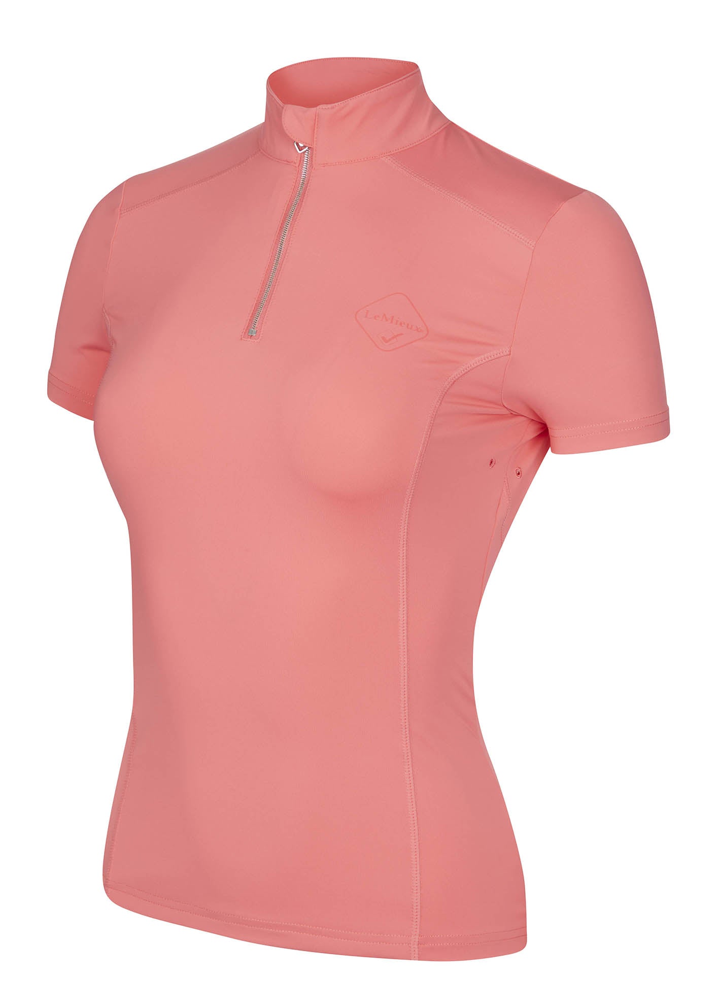 LeMieux short-sleeved base layer shirt papaya