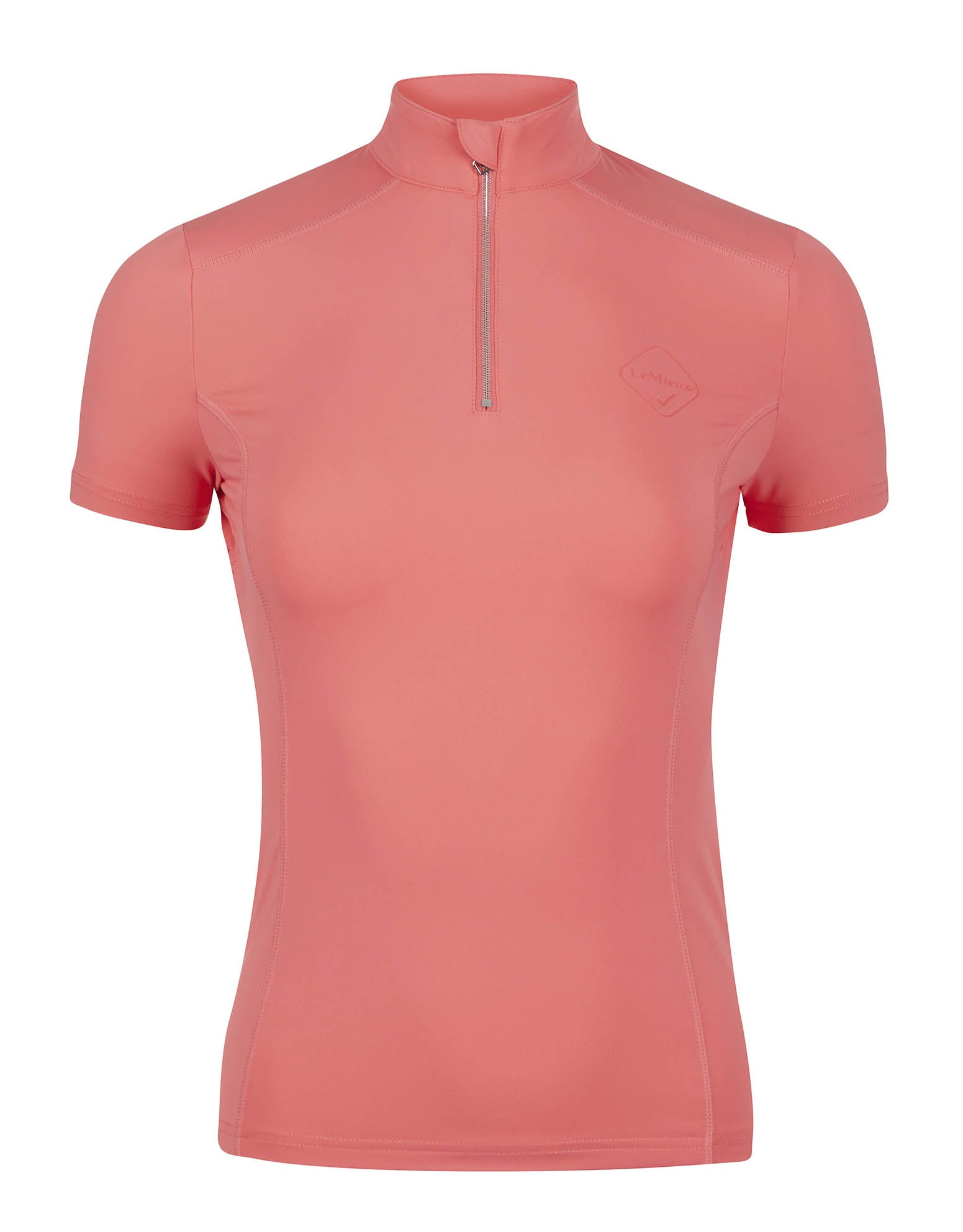 LeMieux short-sleeved base layer shirt papaya