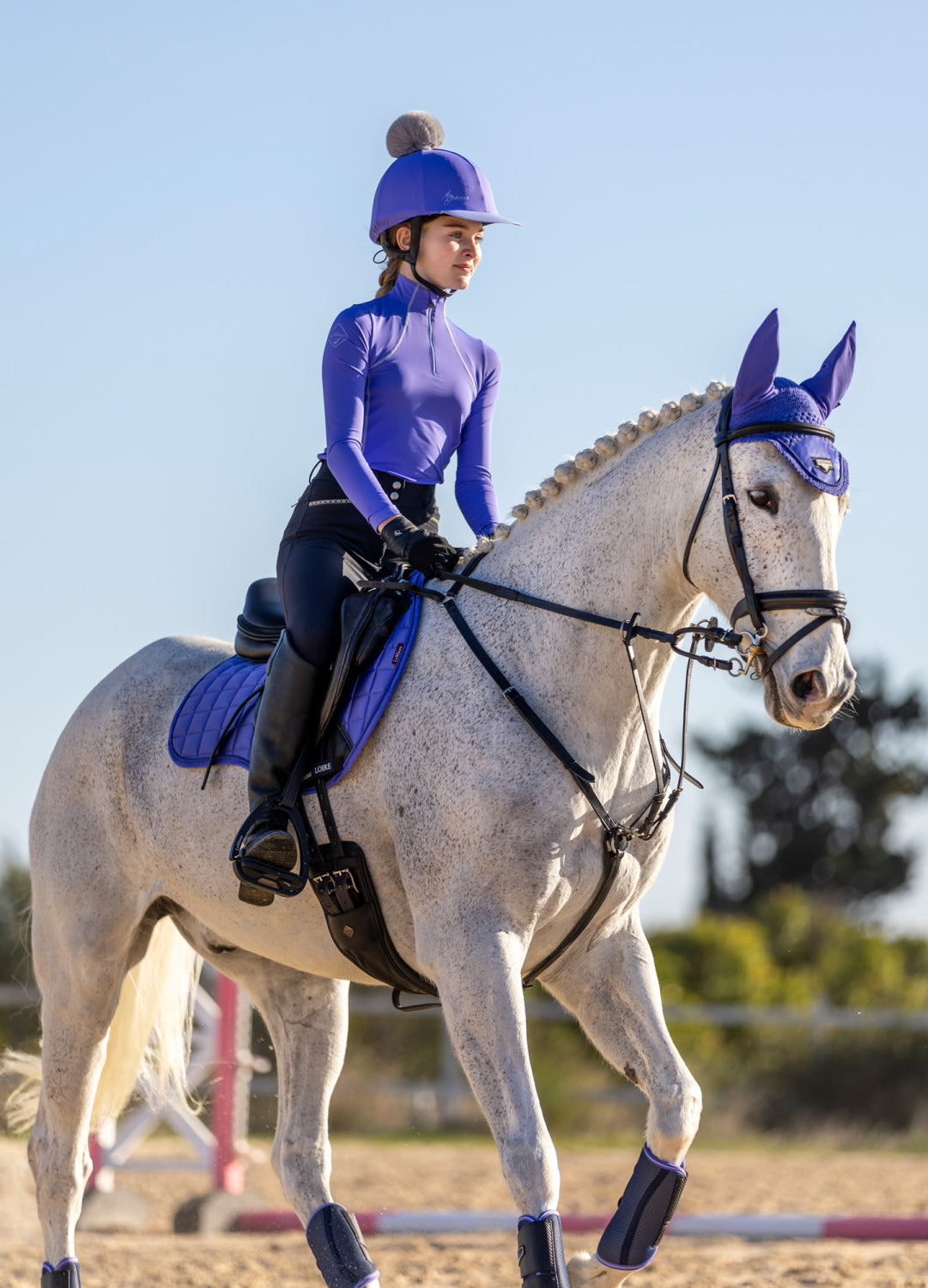 LeMieux long-sleeved shirt base layer bluebell