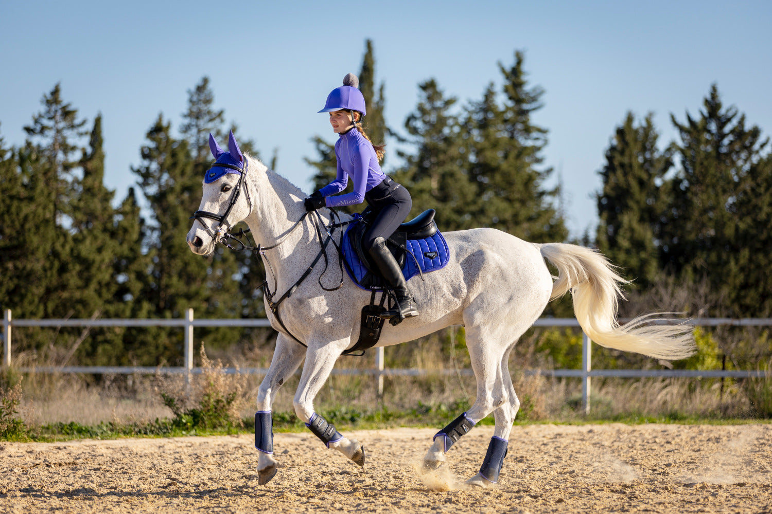 LeMieux long-sleeved shirt base layer bluebell