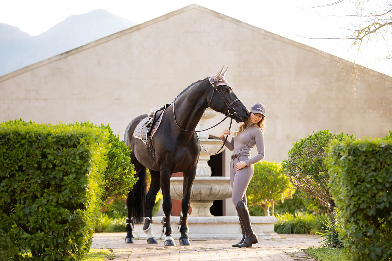 LeMieux saddle pad Loire Classic Satin Dressage Square truffle