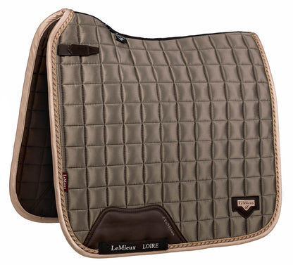 LeMieux saddle pad Loire Classic Satin Dressage Square truffle