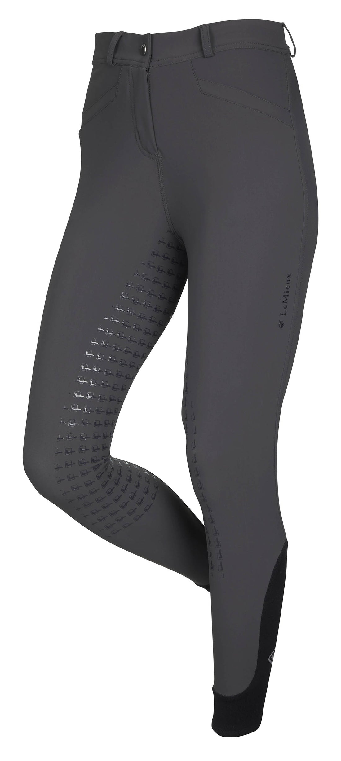 LeMieux Reithose Dynamique Silikonvollbesatz graphite grey