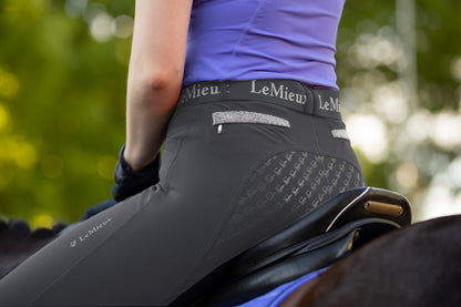 LeMieux Reithose Dynamique Silikonvollbesatz graphite grey