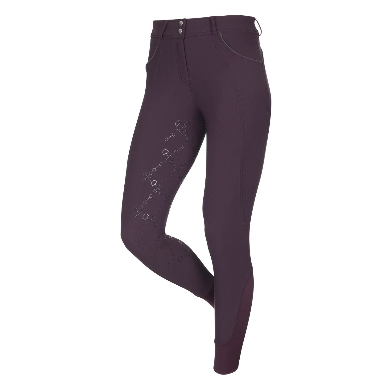 LeMieux breeches Freya silicone full seat aubergine