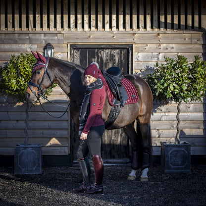 LeMieux Schabracke Loire Memory Satin Dressage Square rioja