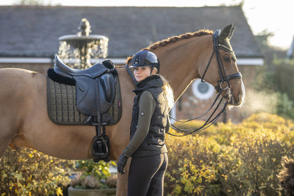 LeMieux Schabracke Loire Classic Satin Dressage Square oak green