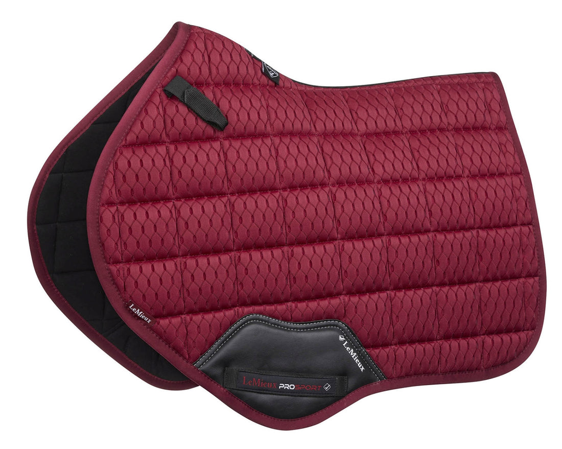 LeMieux saddle pad Carbon Mesh Air Close Contact Square mulberry