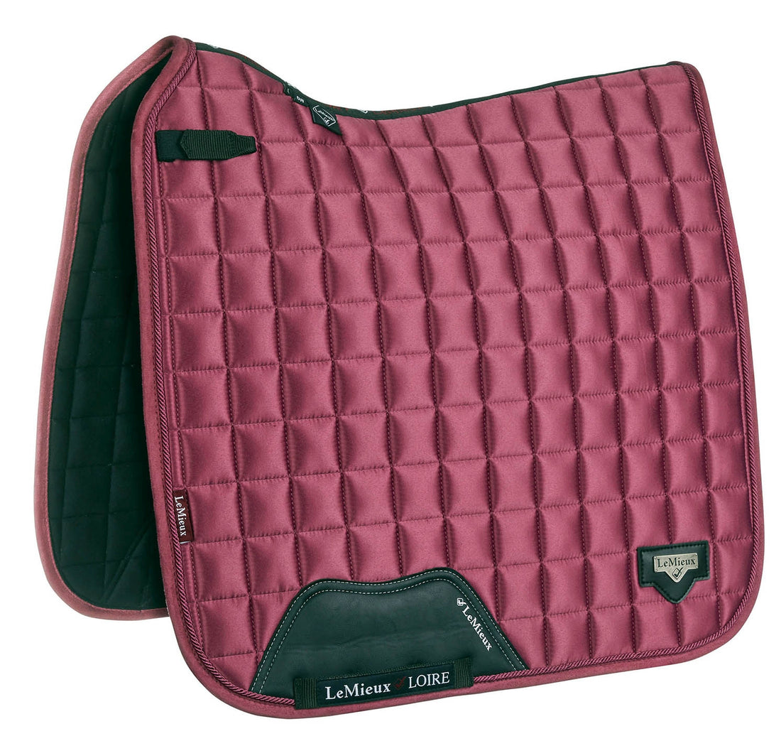 LeMieux saddle pad Loire Classic Satin Dressage Square french rose