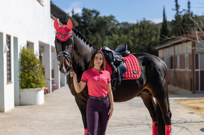 LeMieux Schabracke Loire Classic Satin Dressage Square papaya