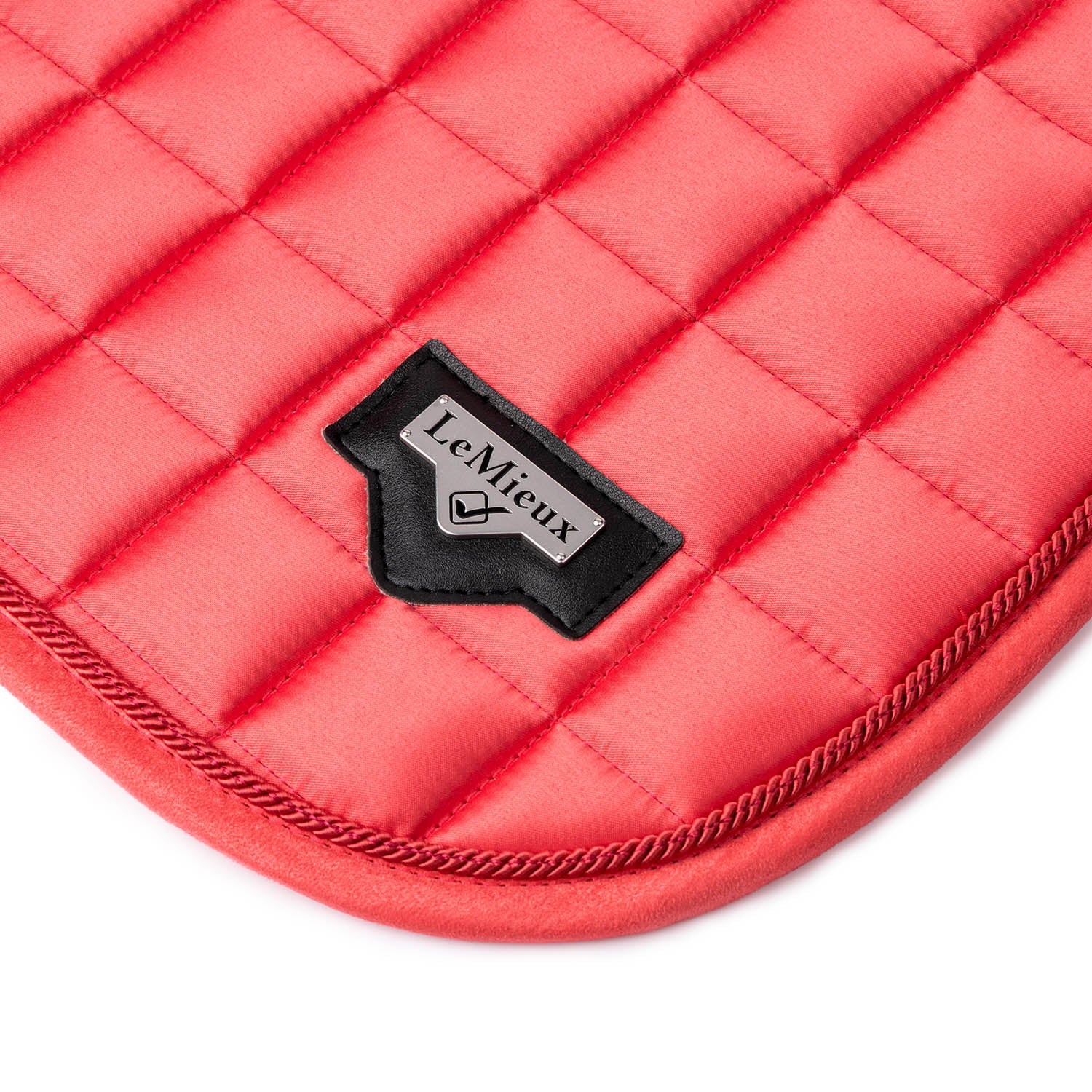 LeMieux saddle pad Loire Classic Satin Dressage Square papaya