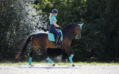 LeMieux Schabracke Loire Memory Satin Dressage Square azure