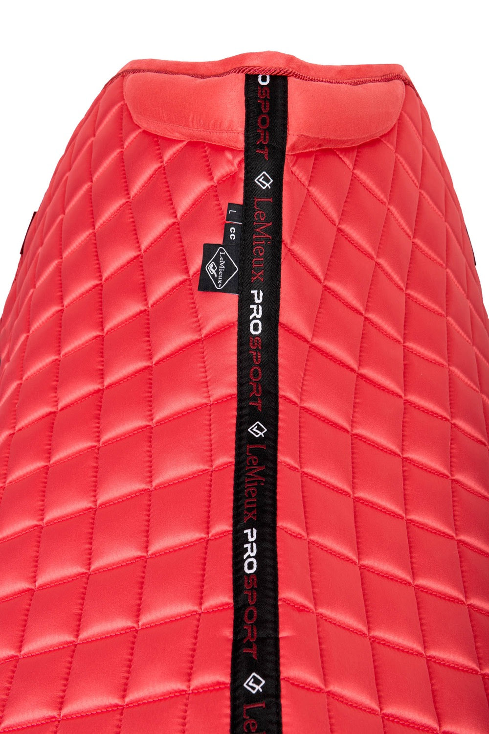 LeMieux saddle pad Loire Memory Satin Dressage Square papaya