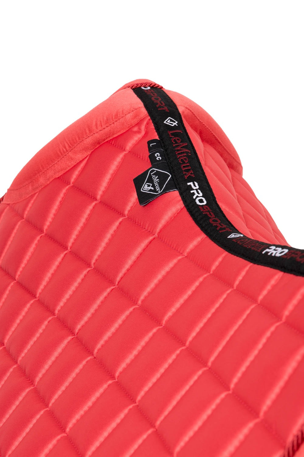 LeMieux saddle pad Loire Memory Satin Dressage Square papaya