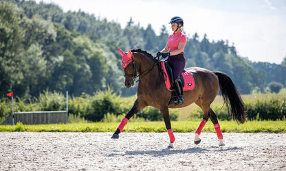 LeMieux Schabracke Loire Memory Satin Dressage Square papaya