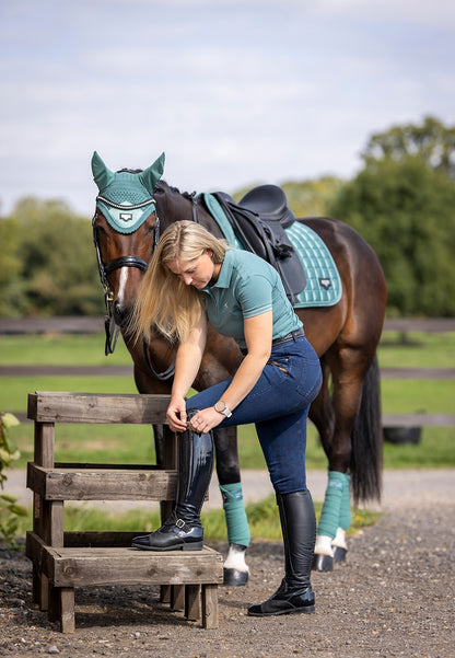 LeMieux Schabracke Loire Memory Satin Dressage Square sage
