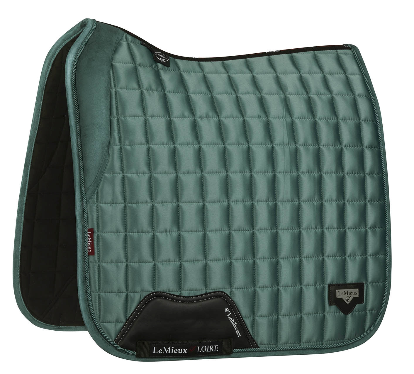 LeMieux saddle pad Loire Memory Satin Dressage Square sage