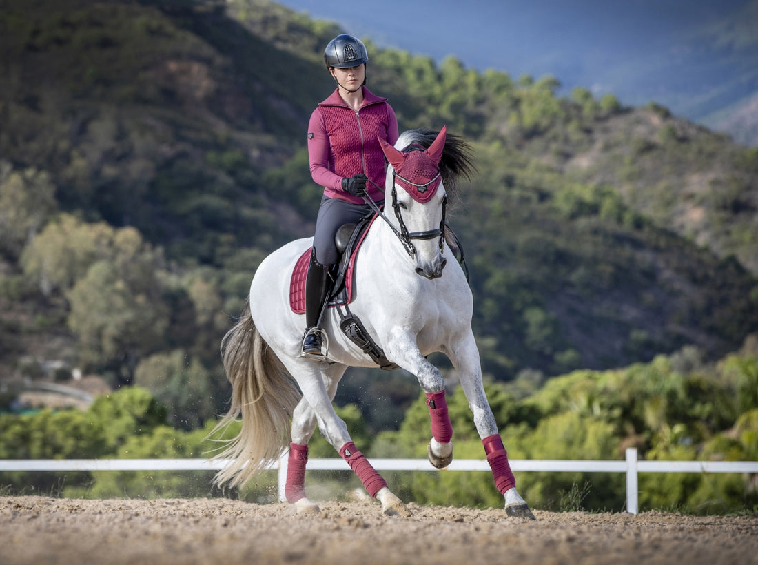 LeMieux Schabracke Loire Memory Satin Dressage Square french rose