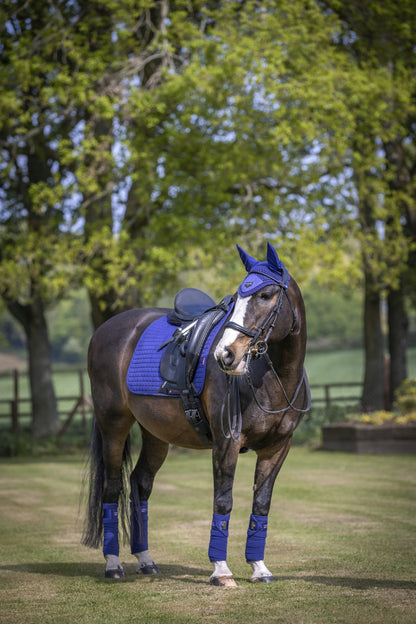 LeMieux saddle pad Luxury Suede Dressage Square ink blue