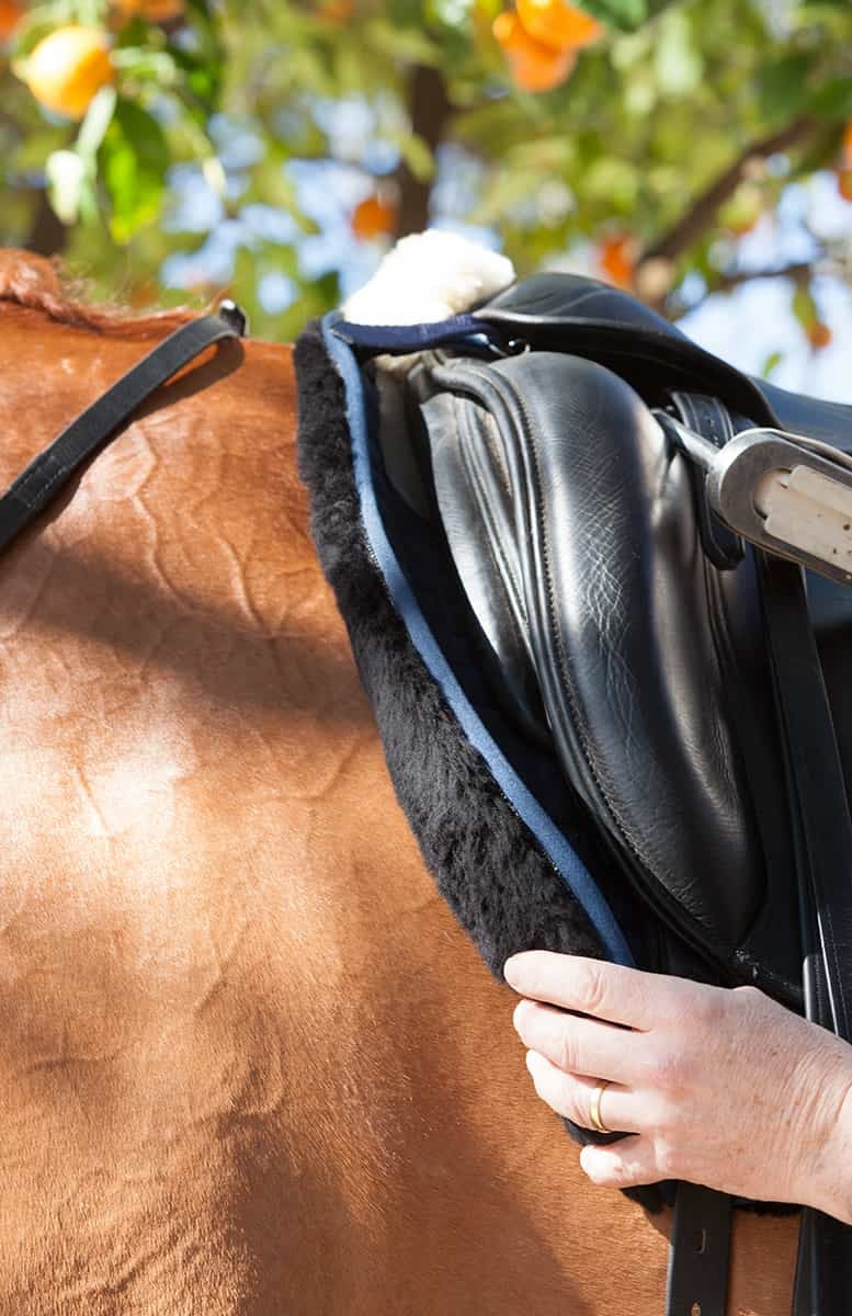 LeMieux Schabracke Merino+ Sensitive Skin Dressage Square white