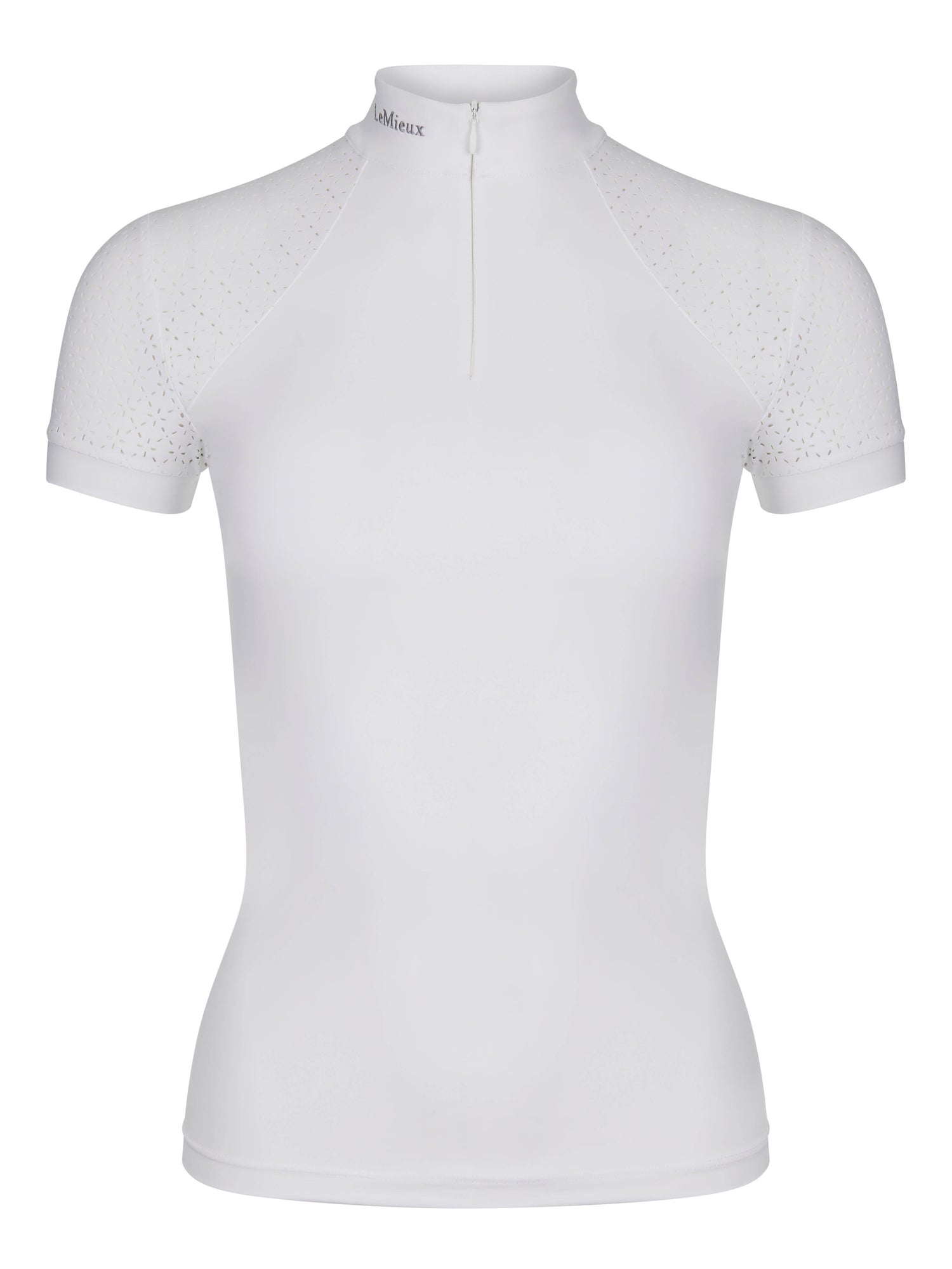 LeMieux Kurzarm Turniershirt Olivia Show Shirt Short Sleeve white